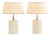 A Pair of Six Sided Brass and Parchment Covered Table Lamps, C. 1960, in the Manner of Samuel Marx. For Sale