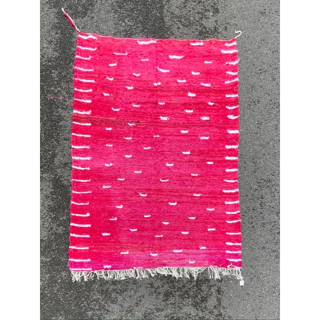 1990s Red Berber Kilim Rug For Sale - Image 6 of 6