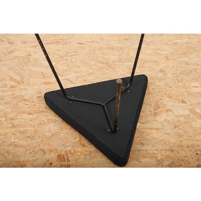 Black Stool with Black Metal Frame For Sale - Image 8 of 11