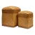 Vintage Lidded Woven Wicker Nesting Baskets, Pair For Sale