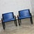 Mid-Century Modern Hannah Morrison for Knoll Sling Arm Chairs in Black and Blue - a Pair For Sale - Image 3 of 11
