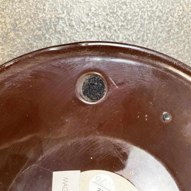 Mid-Century Italian Brown Porcelain Stoneware Ashtray by Mangiarotti Danese, 1970s For Sale - Image 9 of 11