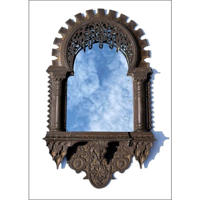 Truly fabulous antique mirror that we guesstimate to be late 19thC. Maker and country of origin not known. Over the top...