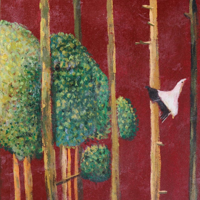 Vintage Chinoiserie Four-Panel Folding Screen – Hand-Painted English Hunting Scene With Black Faux Bamboo Frame For Sale - Image 13 of 17