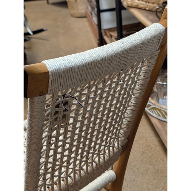 Restored Vintage Child’s Rocking Chair With Hand-Woven Macramé Seat For Sale In Dallas - Image 6 of 8