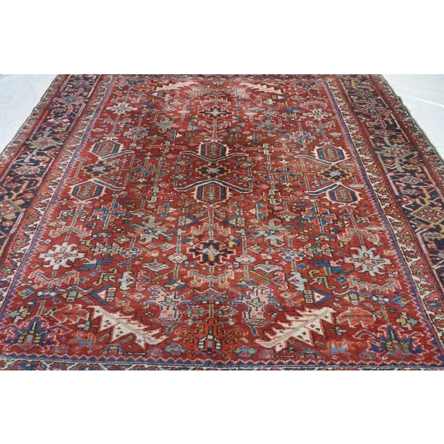 Vintage Heriz Rug 7'5'' x 10'6'' For Sale - Image 10 of 11