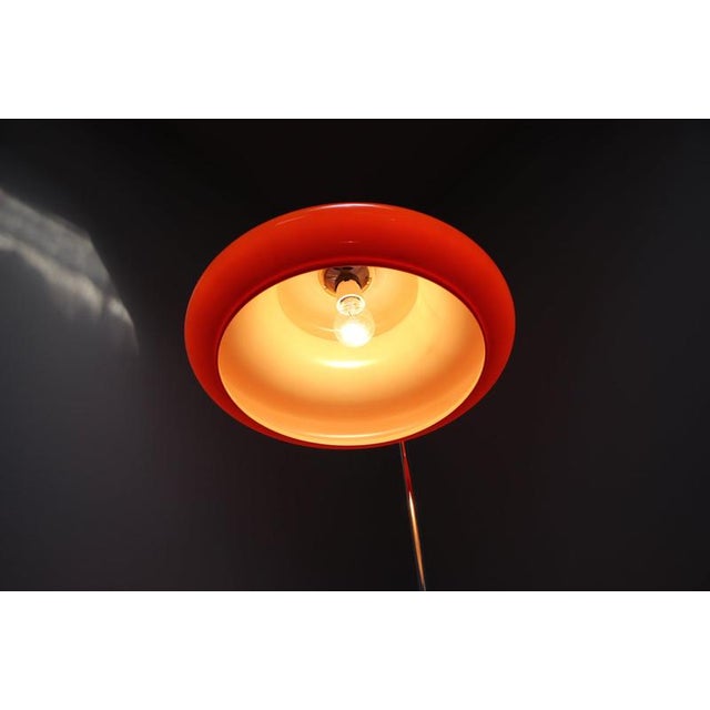 Vintage Hungarian Space Age Orange Plastic and Chrome Floor Lamp, 1970s For Sale - Image 13 of 14