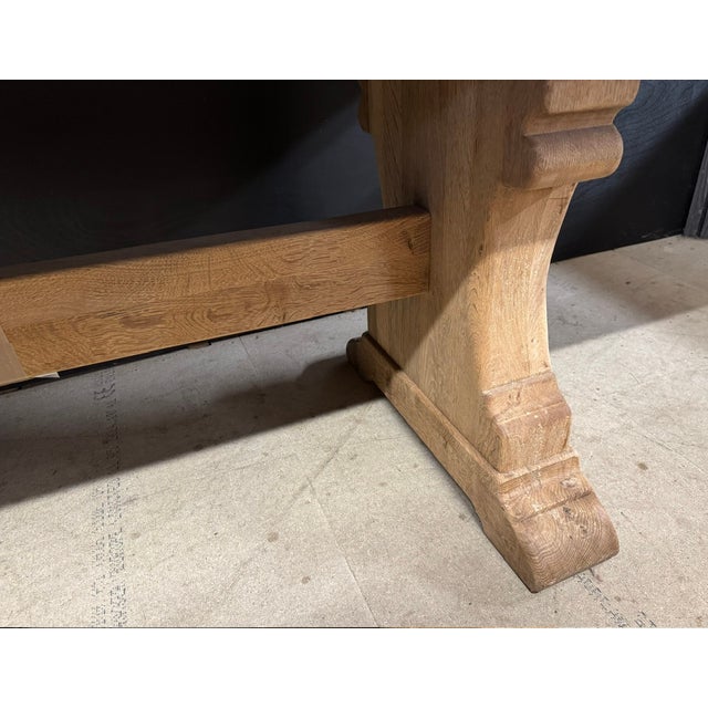 Vintage Farmhouse Dining Table in Bleached Oak, 1920 For Sale - Image 11 of 17