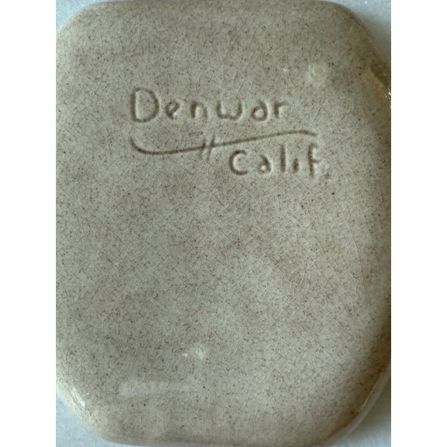 Set of 4 Mid Century Denwar California Pottery Plates For Sale - Image 9 of 10