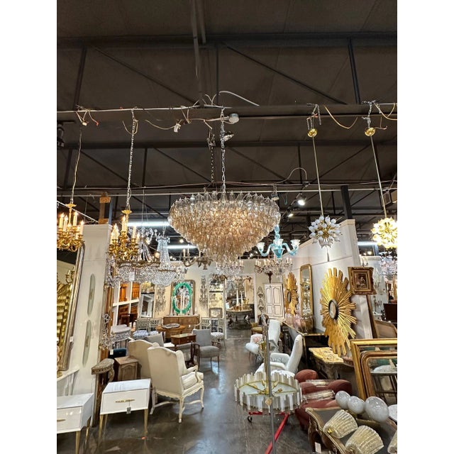 Modern Murano Glass Poliheder Chandelier in Fume Color For Sale - Image 4 of 9