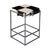 Stinson 26.5 in. Seat Height Hair on Hide Leather and Iron Counter Stool with Footrest, Black and White For Sale In Chicago - Image 6 of 8