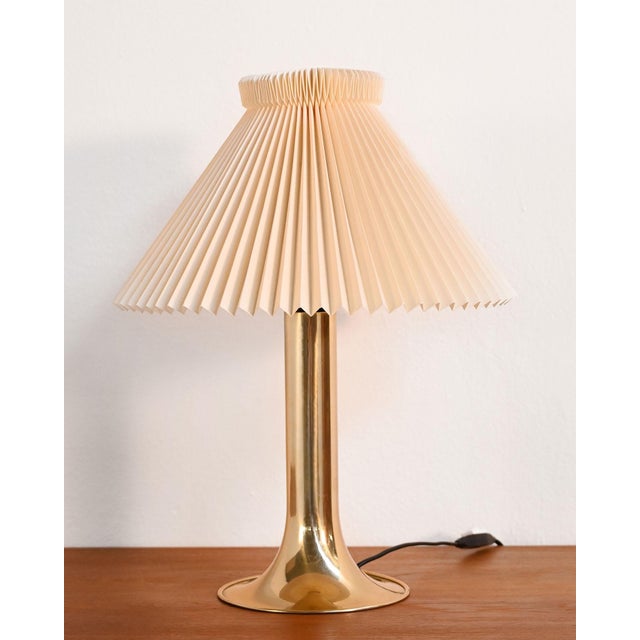 Cream Danish Table Lamp with Fabric Shade, 1960s For Sale - Image 8 of 8