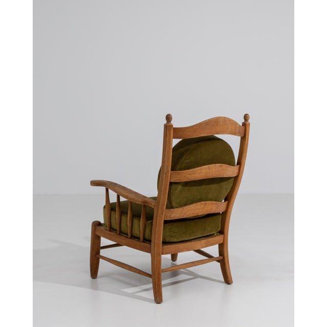 1970s Oak Brutalist Armchair, Antique, France, Circa 1970 For Sale - Image 5 of 15