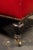Vintage Tufted Leather Rolling Ottoman Trunk in Red For Sale - Image 9 of 10
