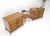 Mid-Century Modern Pair Three Drawers Light Walnut Banded Drawers Drop Pulls Bachelor Chests MINT! For Sale - Image 3 of 13