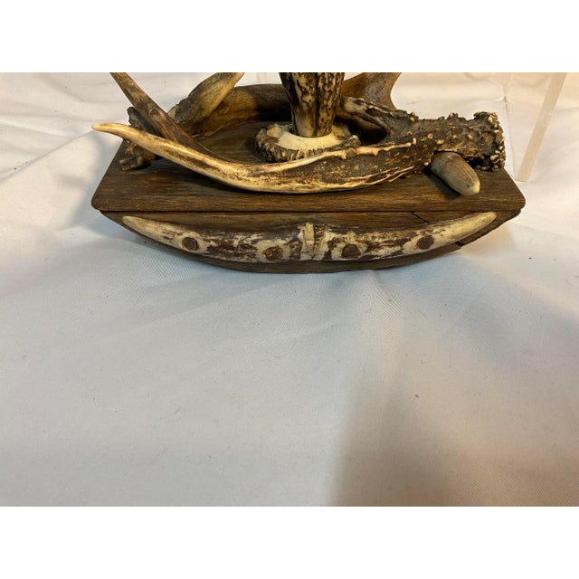 American Vintage Handmade Deer Antler Ink Blotter For Sale - Image 3 of 6