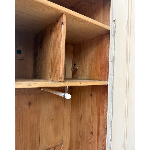 Vitage Patinated Wardrobe in Wood, 1940s For Sale - Image 15 of 16