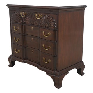Kittinger Mahogany Shell Carved Block Front Chest For Sale