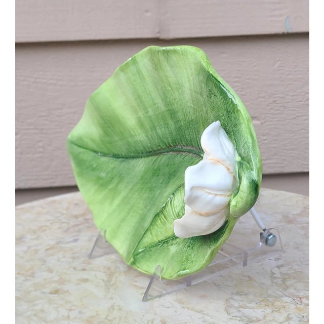 Ceramic LastChance!Vintage Italian Majolica Style Trinket Tray or Catchall For Sale - Image 7 of 9