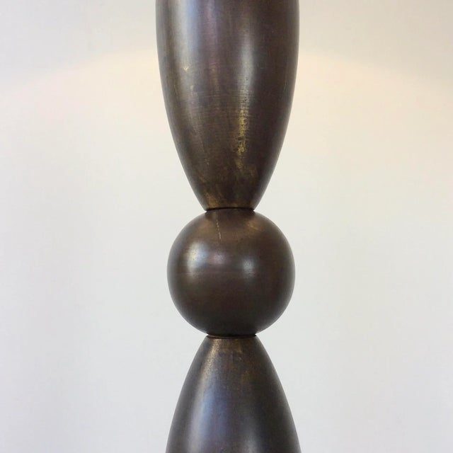 Metal Art Deco French Floor Lamp, 1940s For Sale - Image 7 of 14