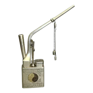 Antique Paktong "White Brass" Waterpipe With Accessories