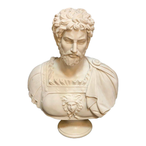 Italian Carrara Marble Bust of Marcus Aurelius, Late 19th Century