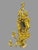 Antique Rococo Revival Gilt Cast Metal Mirrored Wall Sconce Candelabra 28.5” For Sale - Image 6 of 12