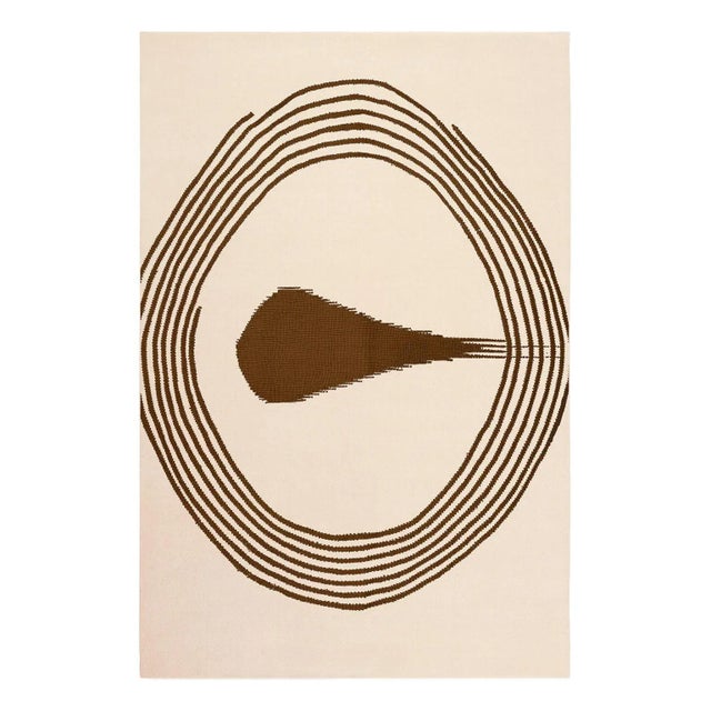 Cotton Modern Rectangular Rug by Tapis Studio for Hommés Studio For Sale - Image 6 of 6