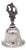 Silver Bell with Relief and Cut Handle For Sale