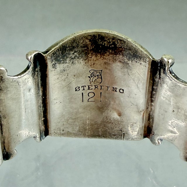 Sterling Silver Napkin Ring – Scroll Banded For Sale - Image 10 of 10