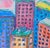 Original Cityscape Skyline Oil Pastel Art Framed For Sale In Charlotte - Image 6 of 12