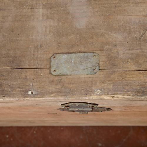 Rectangular Trunk in Wood and Metal For Sale - Image 5 of 9