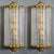 Pair Vintage Art deco light Old Lamp Wall Sconces Fixture Brass & Ribbed Glass Rod Ship Light Excellent Working Condition...