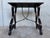 Late 19th Century 19th Century Spanish Side Table With Hand Carved Lyre Leg and Iron Stretcher For Sale - Image 5 of 9