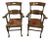 Pair of Vintage Leather Seated Wooden Chairs For Sale