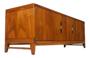 Mid Century Modern John Keal for Brown-Saltman Low Credenza Cabinet