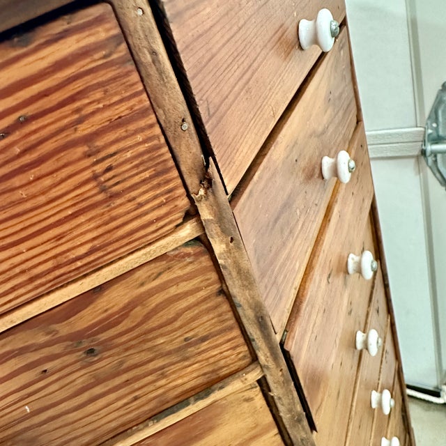 Antique Revolving Hardware Bolt Cabinet For Sale - Image 10 of 10