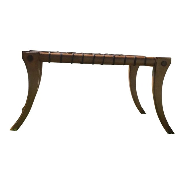 Wood Mid Century Modern Klismos Style Bench For Sale - Image 7 of 7
