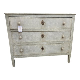 19th Century Italian Neoclassical Painted Commode With Old-World Finish For Sale