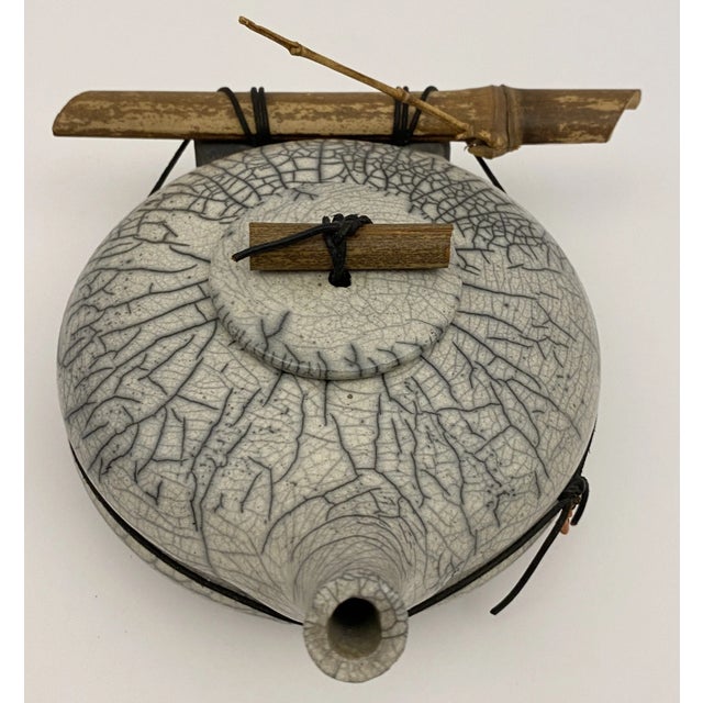 Raku Ceramic Set With Tray For Sale - Image 10 of 12