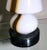 Carlo Moretti Style Space Age Lamp From Murano in Opaline Glass and Marble Base For Sale - Image 10 of 13