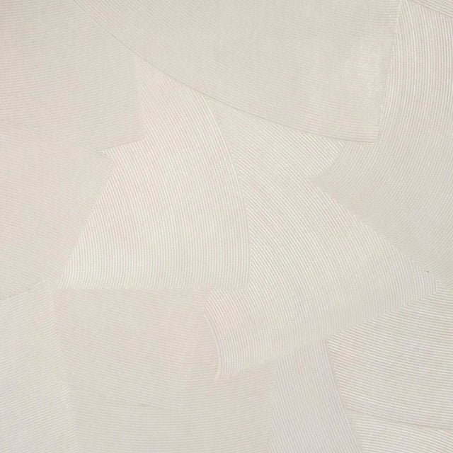 Schumacher X David Kaihoi Hand Combed Plaster Wallpaper in Cement For Sale