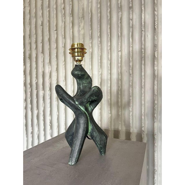 Handmade Sculptural Ceramic Table Lamp, 1970s For Sale - Image 6 of 12