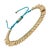 Early 21st Century Fish Scale Turquoise & Gold Cord Bracelet For Sale - Image 5 of 6