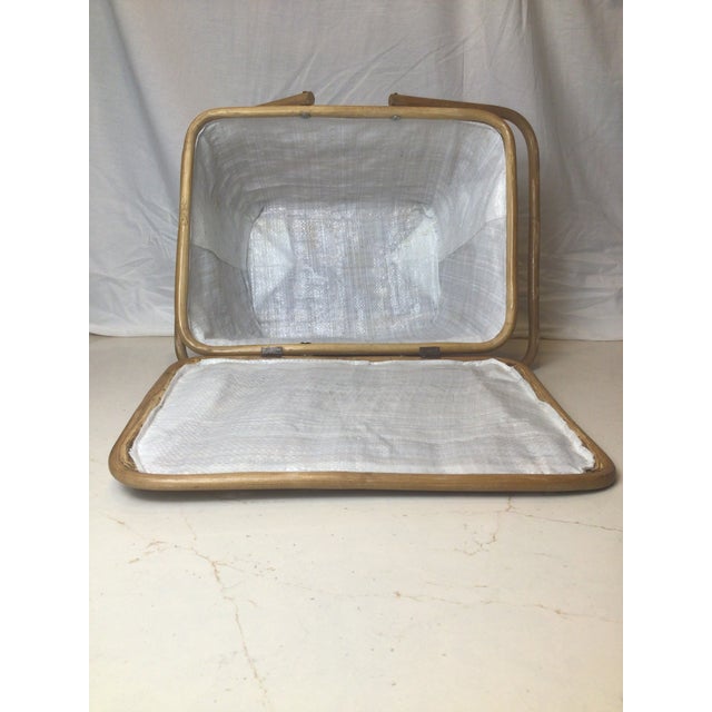 Tan Vintage Woven Basket For Sale - Image 8 of 12