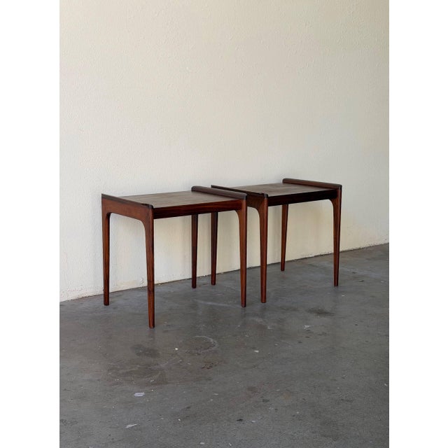 1960s Vintage Danish Rosewood Nightstands by Heltborg Møbler – Mid Century Modern Side Tables For Sale - Image 5 of 10