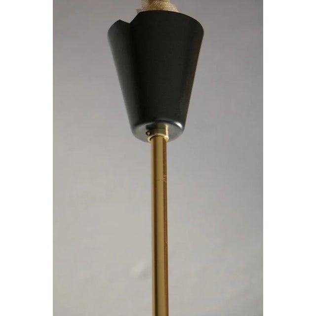 Black Italian Mid-Century Modern Ten Light Chandelier Attributed to Stilnovo, 1950s For Sale - Image 8 of 18