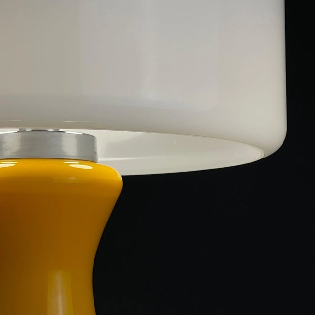 Mid-Century Italian Yellow Table Lamp, 1970s For Sale - Image 6 of 13