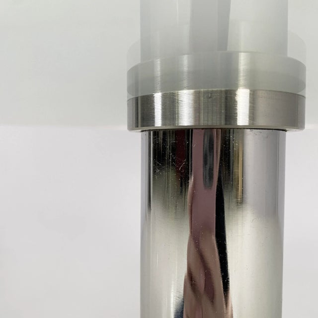 Glass Italian Modern Round Glass, Steel and Marble Coffee Table, 1980s For Sale - Image 7 of 15