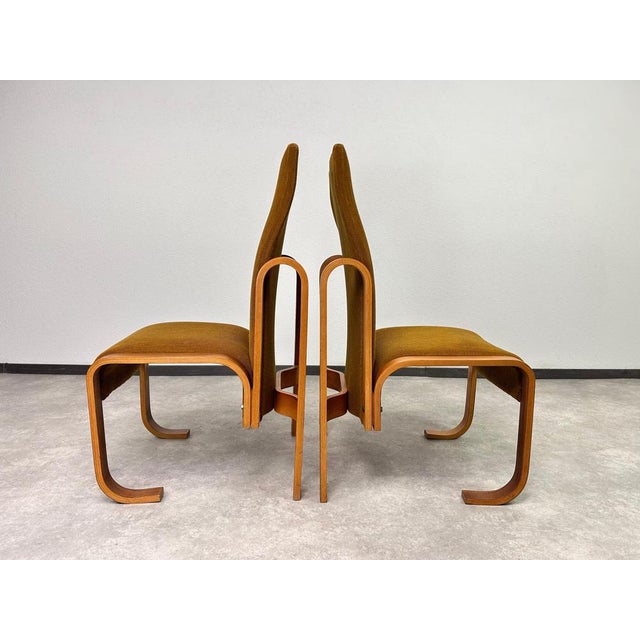Very rare chairs by Jan Bočan designed for Czechoslovak embassy in Stockholm 1972 in very nice original condition with...